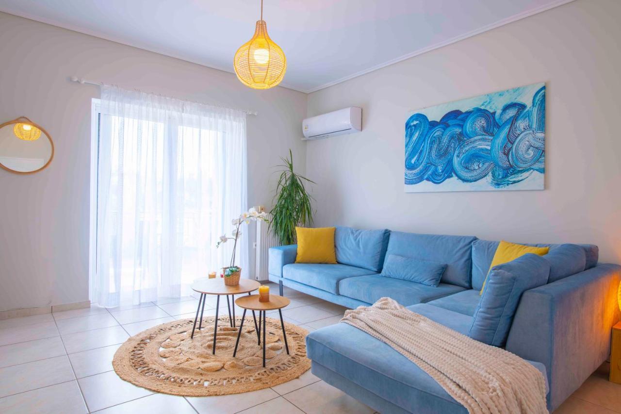 Kima: Relaxing Beach Home Next To Sparkling Waters Nea Makri Ngoại thất bức ảnh